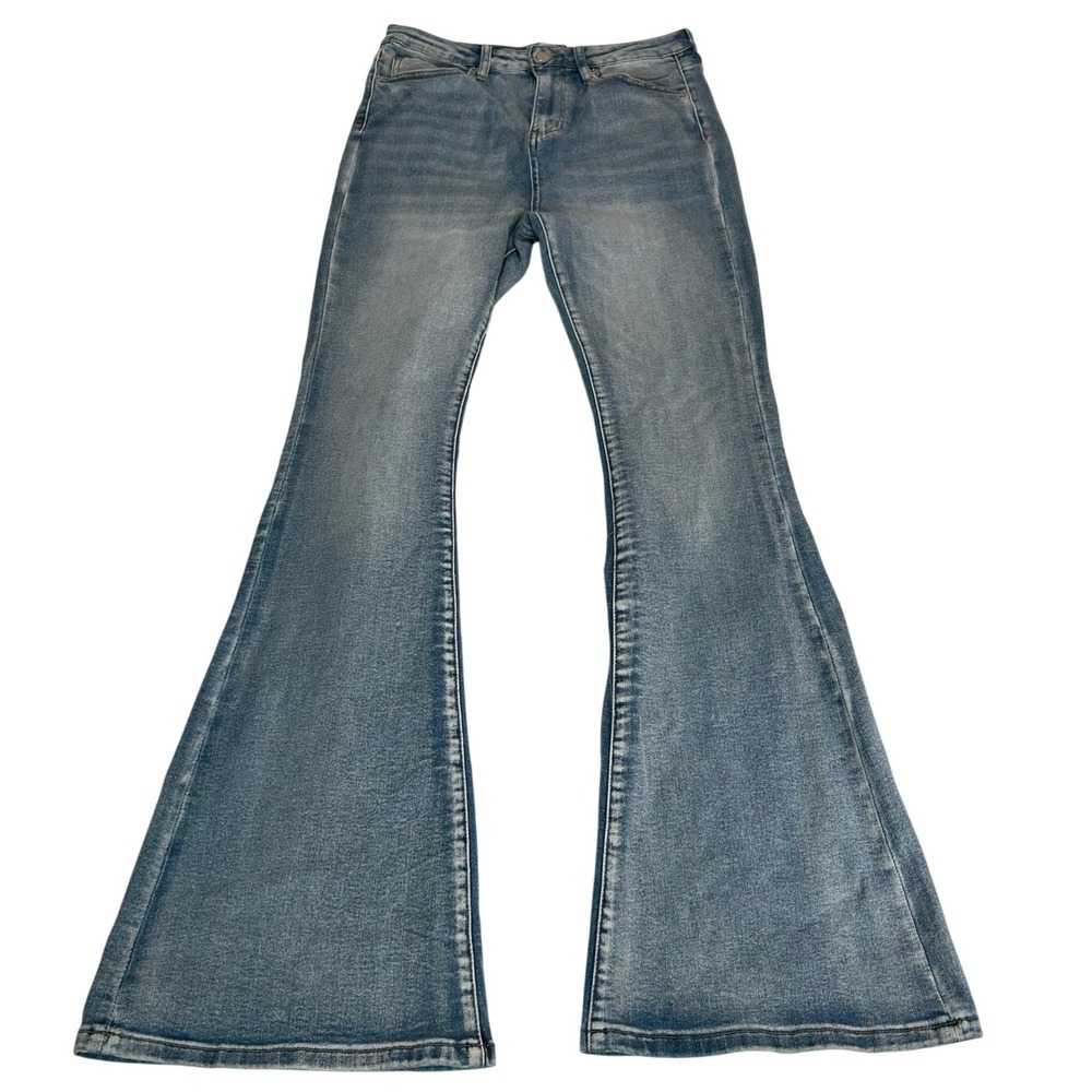Fashion Nova Womens Size 11 Light Wash High Rise Flare Jeans FN11421BTF NEW